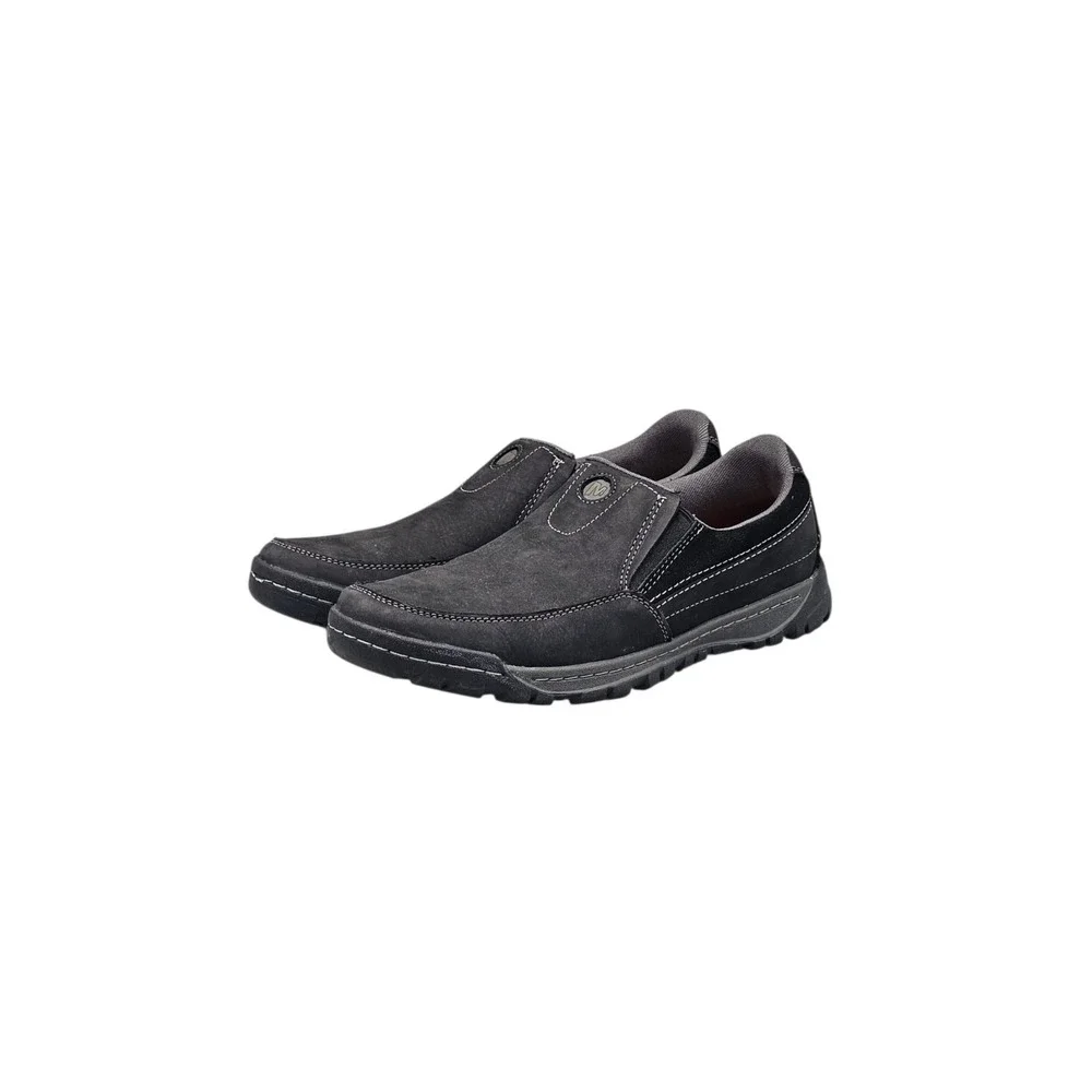 Merrell Men's Size 9 US EUC Traveler Rove Black Leather Slip On Shoes Loafers